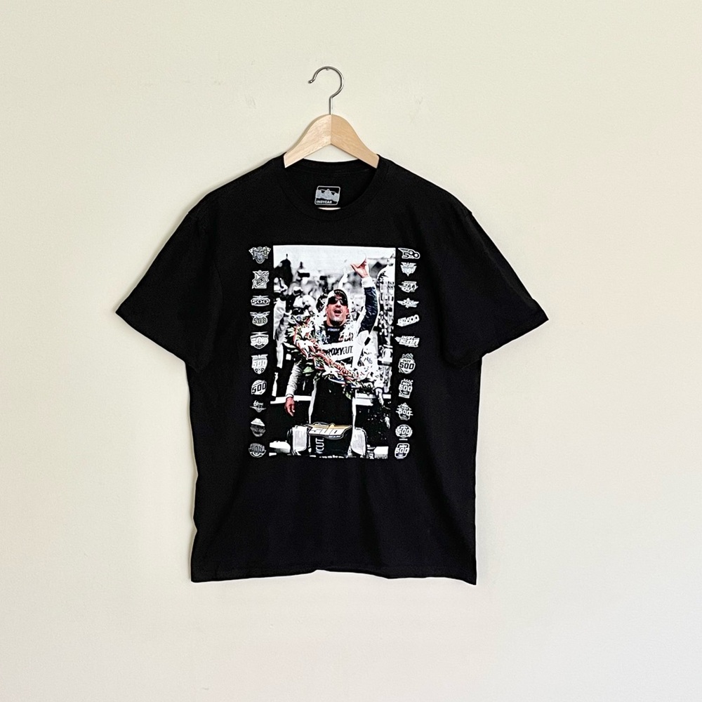 NEW RARE IndyCar Tony Kanaan Indy 500 Final Chapter Racing Black T Shirt Adult L